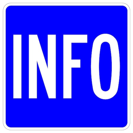 Sign Solutions Usa 24 in Height, 24 in Width, Aluminum, Square DUS08DWT2424D9-10